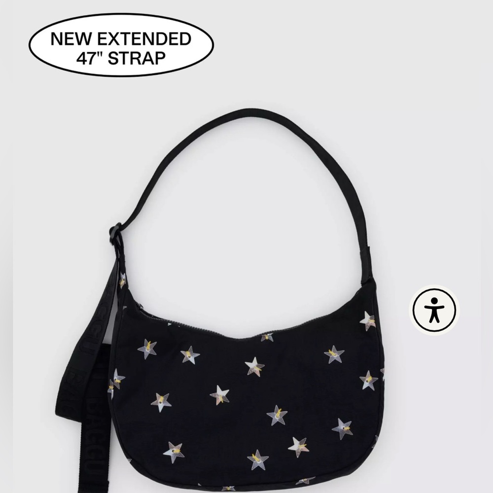 NWOT Medium Nylon Crescent Bag 47” strap